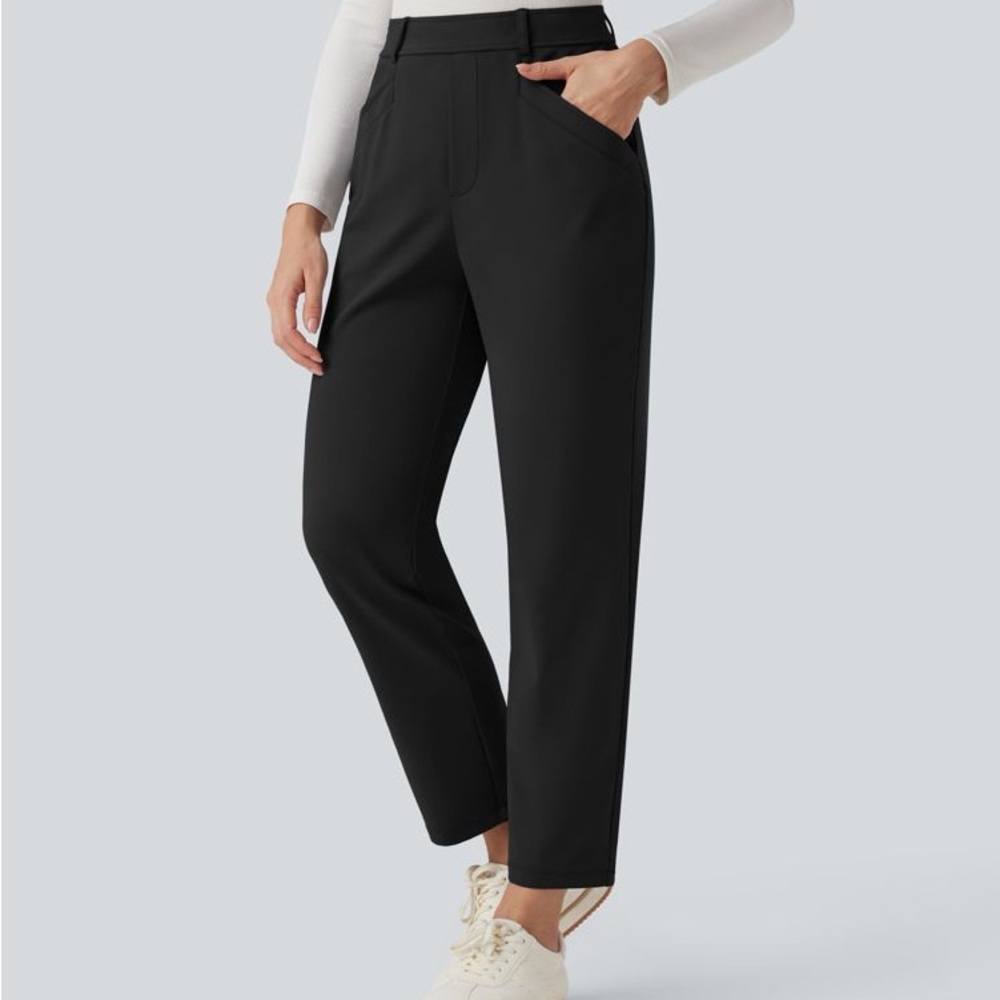 HALARA Flex High Waisted 7/8 Work Tapered Pants with Pockets - Picture 8 of 9